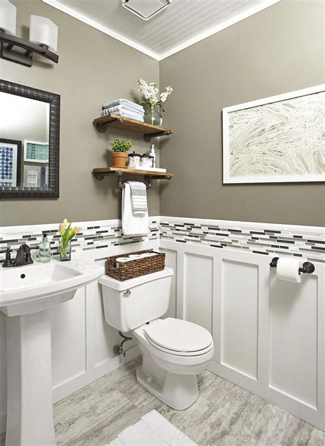 Oftentimes i like to paint small bathrooms typically windowless rooms a dark color, like black. Wow! Appealing. Remolded Bathrooms (With images ...