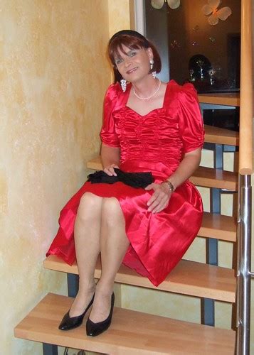 Mom slender milf makes love to y. red dress3 | Me in the beautiful red satin dress I got ...