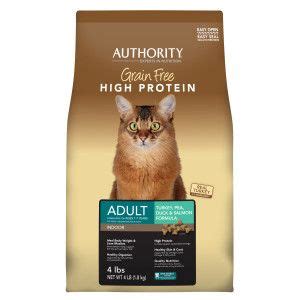 All of the dry cat foods recommended in this report contain at least 30% or more protein. Authority® Indoor Adult Cat Food - Grain Free, High ...