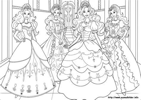 Barbie and horse barbie princess coloring pages. Beautiful Barbie Princesses Coloring Page For Little Girls ...