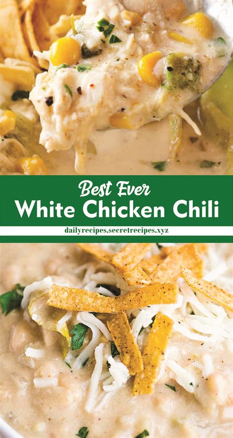 Find easy to make food recipes best white chicken chili. Best Ever White Chicken Chili | daily recipes | White ...