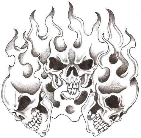 Download 433 fire tattoo free vectors. Cool Skull | Skulls and Flames by ~TheLob on deviantART ...