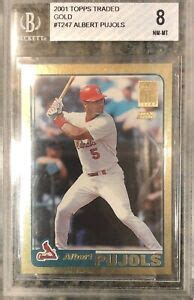 Check spelling or type a new query. 2001 Topps Traded GOLD Albert Pujols Rookie Card BGS 8 #538-2001 MINT CONDITION | eBay