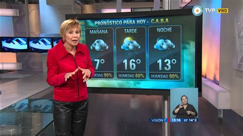 See the forecast as a table or graph. Visión 7 - Pronóstico para la CABA 200815 - YouTube