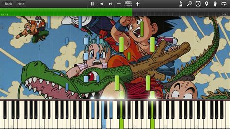 Son goku and friends return!! Dragon Ball - Romantic Ageru Yo - Synthesia Piano Solo Tutorial - YouTube