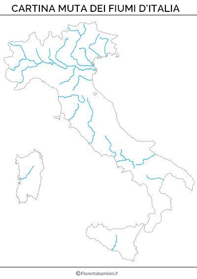 Cartina delleuropa da colorare acolore. Cartina dei Fiumi d'Italia in Versione Muta o Completa ...