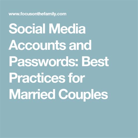 Here are the 20 most common nicknames for couples to call each other. Social Media Accounts and Passwords: Best Practices for Married Couples | Marriage help, Social ...