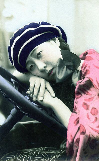 Also to pooklet, for the inspiration in the first place. Bijin at the wheel of a car 1920s by Blue Ruin1, via ...