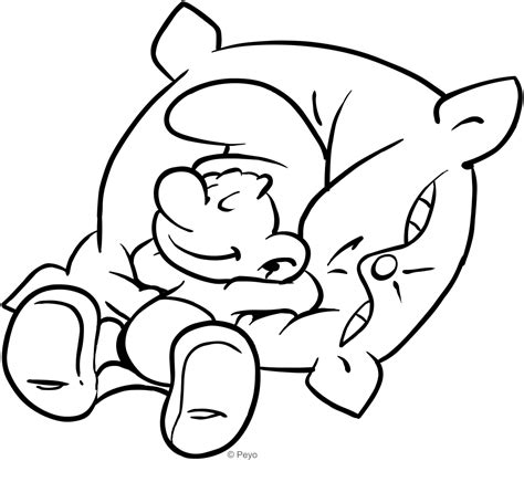 Smurf coloring pages to print. Lazy Smurf coloring pages