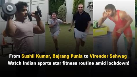 From olympic champion to a murder accused. Watch Indian sports star fitness routine amid lockdown ...