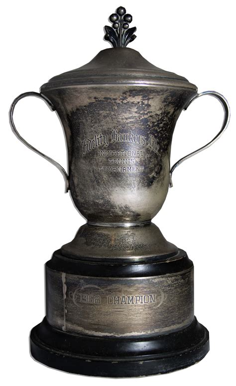 The 2021 nottingham trophy was held at nottingham tennis centre from sunday 13 june to sunday 20 june. Lot Detail - Arthur Ashe's Trophy Cup From the 1968 ...