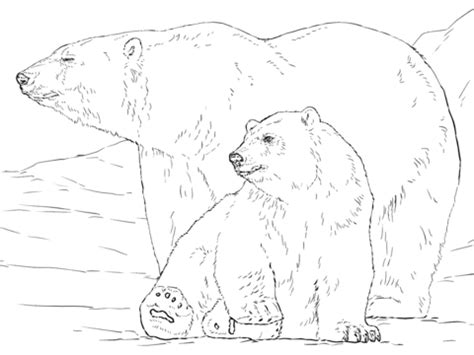 Maybe you would like to learn more about one of these? Polar Bear with Baby coloring page from Polar bears ...