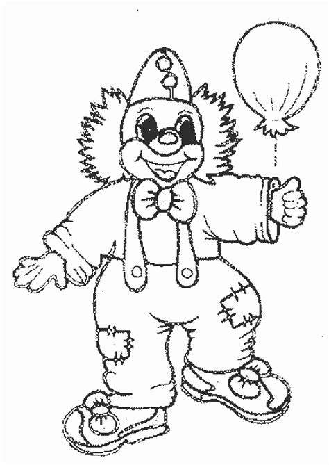 Coloriage clown coloriage clown au chapeau melon facile pages a. Coloriage Un clown et Un ballon dessin gratuit à imprimer