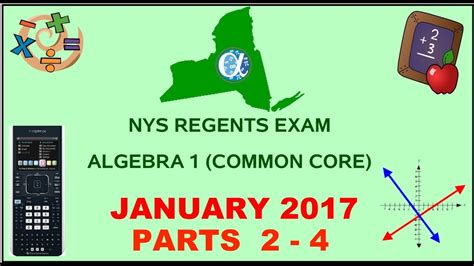 The nys algebra i regents review app gives you access to all of the multiple choice questions from previous exams. NYS Algebra 1 Common Core January 2017 Regents Exam ...