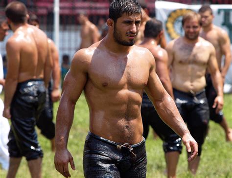 Internet toughguys are always hitting on internet girlfriends, and are easily provoked to screaming into their internet. Hot Guys Nude: Turkish Oil Wrestlers