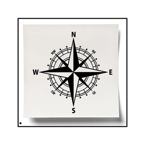 Compass Sticker Compass Rose Compass Decal Compass Rose | Compass rose, Compass tattoo, Etsy