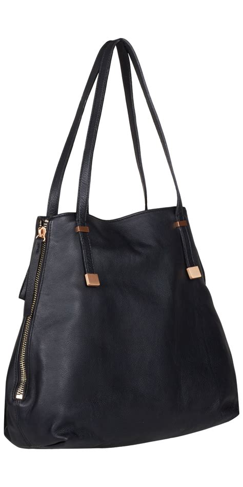JOIE Edie Tote Black | Leather Handbag | Black leather handbags, Leather, Leather tote