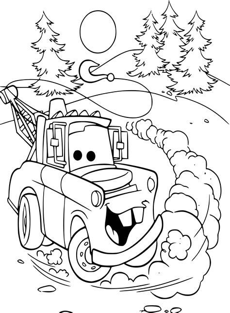 Dessin de noël à imprimer. Coloriage Martin camion à imprimer et colorier