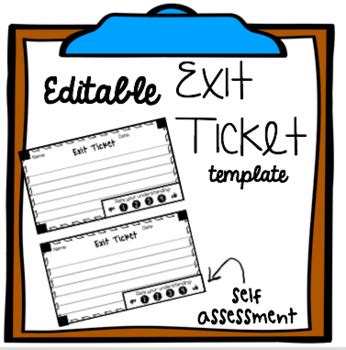 But how do you use them well? Editable Exit Ticket Template by Miss Greenier | TpT