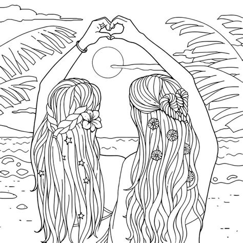 Dessin facile fille bff dessin facile. 1001 + idées de coloriage d'été amusant pour petits et grands