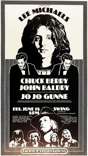 This large picture fills one entire sheet of paper. Lee Michaels - Chuck Berry - 1971 - Swing Auditorium ...