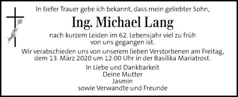 Последние твиты от michael lang (@mlangjournalist). Traueranzeigen von Michael Lang | trauer.kleinezeitung.at