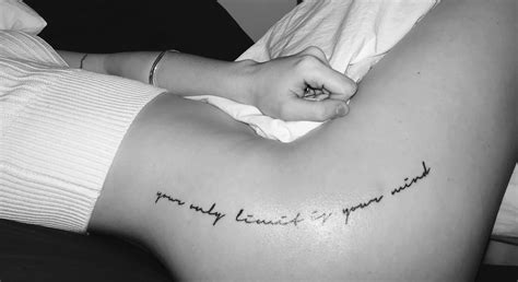 If you are planning to get one, this thoughtfultattoos article hip tattoos represent sensuality and curiosity, and choosing a butterfly design, makes it an amazing combination in itself! your only limit is your mind tattoo on the hip | Hip tattoos women, Thigh tattoo quotes, Hip tattoo