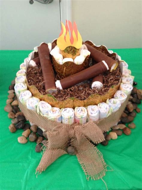 Today i am featuring two amazing camping parties! Camp fire diaper cake I made for an outdoor/camping themed ...