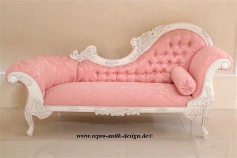 Da kommt der holzbeine stuhl in barock gerade richtig und der stoff? Barock Chaiselongue ISF 028 Alt-weiß mit rosa Stoff ...