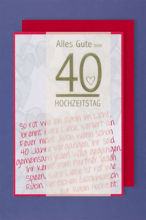 Einer der besonderen hochzeitstagen ist auch der 40. 40 hochzeitstag bilder. Rubinhochzeit: Hochzeitstag ...