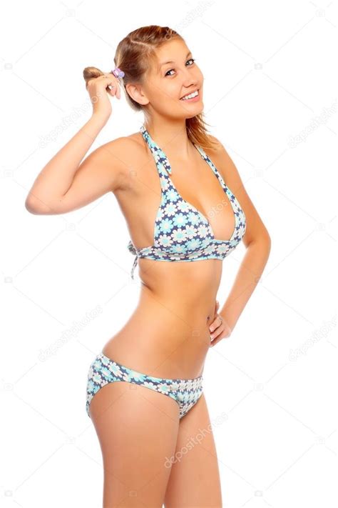 Tolle geschenke für teenager, die begeistern! Schöne Teenager-Mädchen im bikini — Stockfoto #32518193