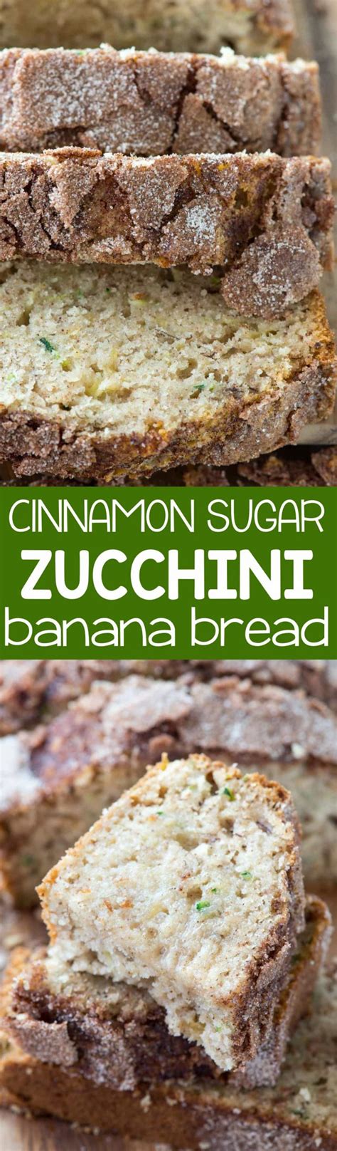 Oven for a few minutes before serving. Cinnamon Sugar Zucchini Banana Bread - Crazy for Crust