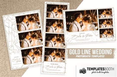 Make every customer's wedding memorable with photobooth template king! Gold Line Wedding Photo Booth Template - BrandPacks