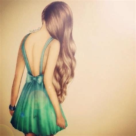 See more ideas about drawings, long hair drawing, art. Beautiful drawing of a girl with long hair in a dress ...