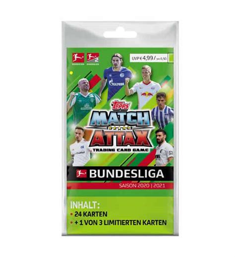 Topps match attax extra 2020/2021 2 x blister inkl. Topps Bundesliga Match Attax 2020/21 - Blister mit 25 ...