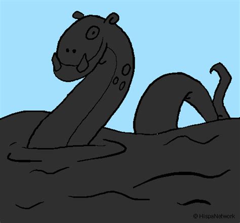 Using the loch ness drawing would be perfect if you. Colored page Loch Ness monster painted by d