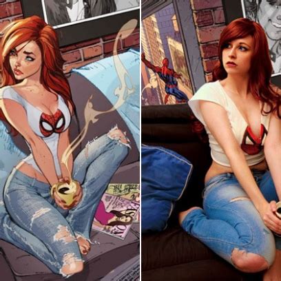 Mary jane's first appearance is one of the most iconic in comic book history. Stacey Rebecca Does The Sexy Comic Art Pose Right