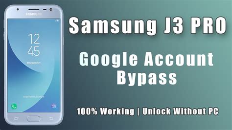 If you have any doubts please check way 2: Samsung J3 Pro | How to Bypass Google Account - FRP ...