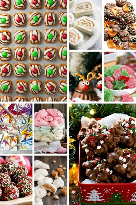 A compilation of yummy christmas candies/treats recipes.candies.not cookies, cakes, posters, potatoes or anything other than candy/treats. 50 Irresistible Christmas Candy Recipes - Dinner at the Zoo