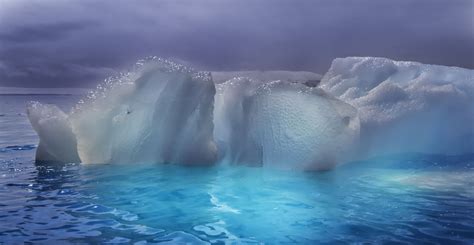 Marine farms in south china sea illuminated by moonlight. Half Moon Island (South Shetland Islands), Antarctic