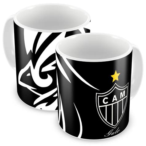 Vencer, vencer, vencer este é o nosso ideal. Caneca Atlético Mineiro - Galo Tribal no Elo7 | Giges (46B91C)