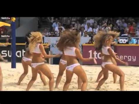 I love a good volleyball dig. Video - Beach Volleyball Cheerleaders - YouTube