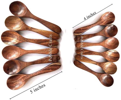 Can be used for eating or as a decor. Buy Wood Art Store Handmade Wooden teaspoons - set of 6 (5 ...