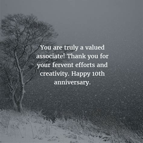 Happy fifth anniversary and wishing you many more to happy fifth anniversary! Work Anniversary Quotes for 10 Years - EnkiQuotes