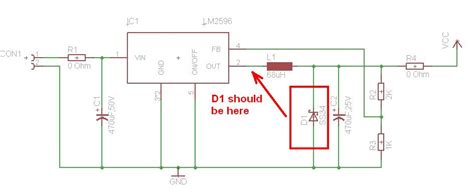 The complete circuit diagram is given below, you can often find these circuit in the lm2596 dc converter module. Lm2596 Circuit Diagram - PCB Designs