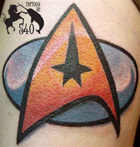 33 star trek tattoos that go beyond the final frontier. Colorful Star Trek Tattoo By Dannewsome