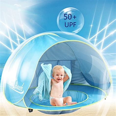 My baby is 6 months old and is far to small to be sitting in the sun all day. Monobeach Baby Beach Tent Pop up Portable Shade Pool UV ...