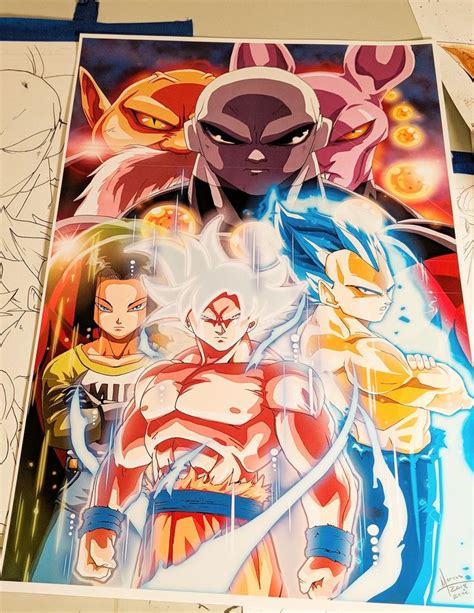 Jiren fight, mui vs how many characters in dragon ball z / super, could effectively destroy a planet if they felt like it? 11x17 Tournament of Power Print from Marcos MP art ...