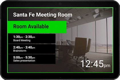 Management of desks, meeting rooms and even parking spaces, made simple and safe for your modern workplace. Meeting Room Schedule Display - OnSign TV - Digital Signage