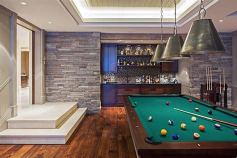 Basement bar ideas with pool table. Basement Home Bar | Billiard room, Pool table room ...